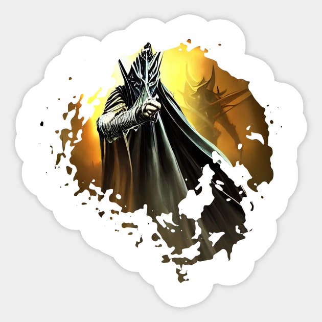 Lord of the rings (king of angmar) Sticker by Pixy Official